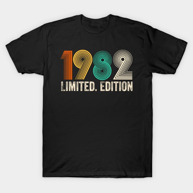 Vintage 1982 Birthday Retro 1982 For Men Women born in 1982 T-Shirt by PrettyMerch